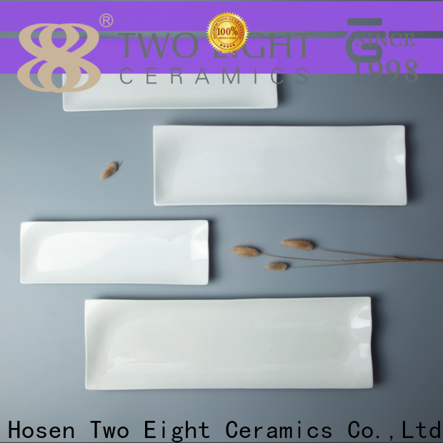 Two Eight Latest white ceramic plate manufacturers for hotel