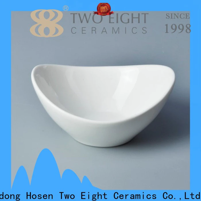 Two Eight blue ceramic bowls