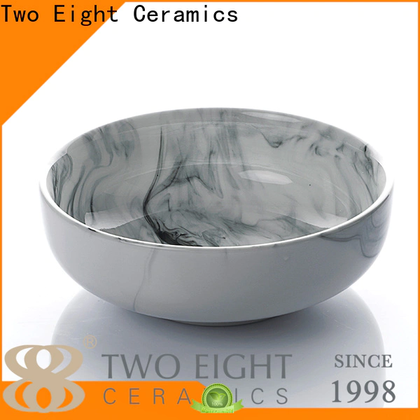 Two Eight black ceramic bowls