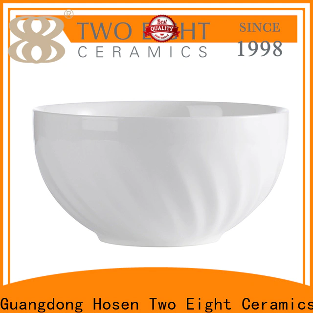 Two Eight shallow ceramic bowls