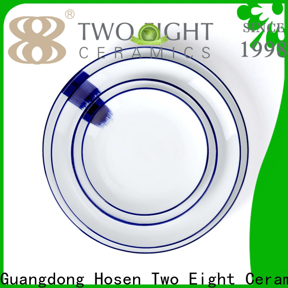 Two Eight Top porcelain plates Suppliers for hotel