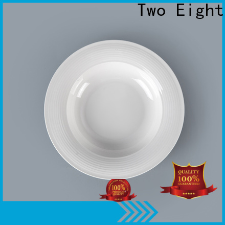 Two Eight Latest white ceramic plate company for restaurant