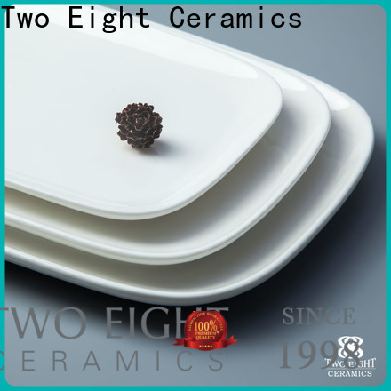 Two Eight white porcelain plate hotel Suppliers for hotel
