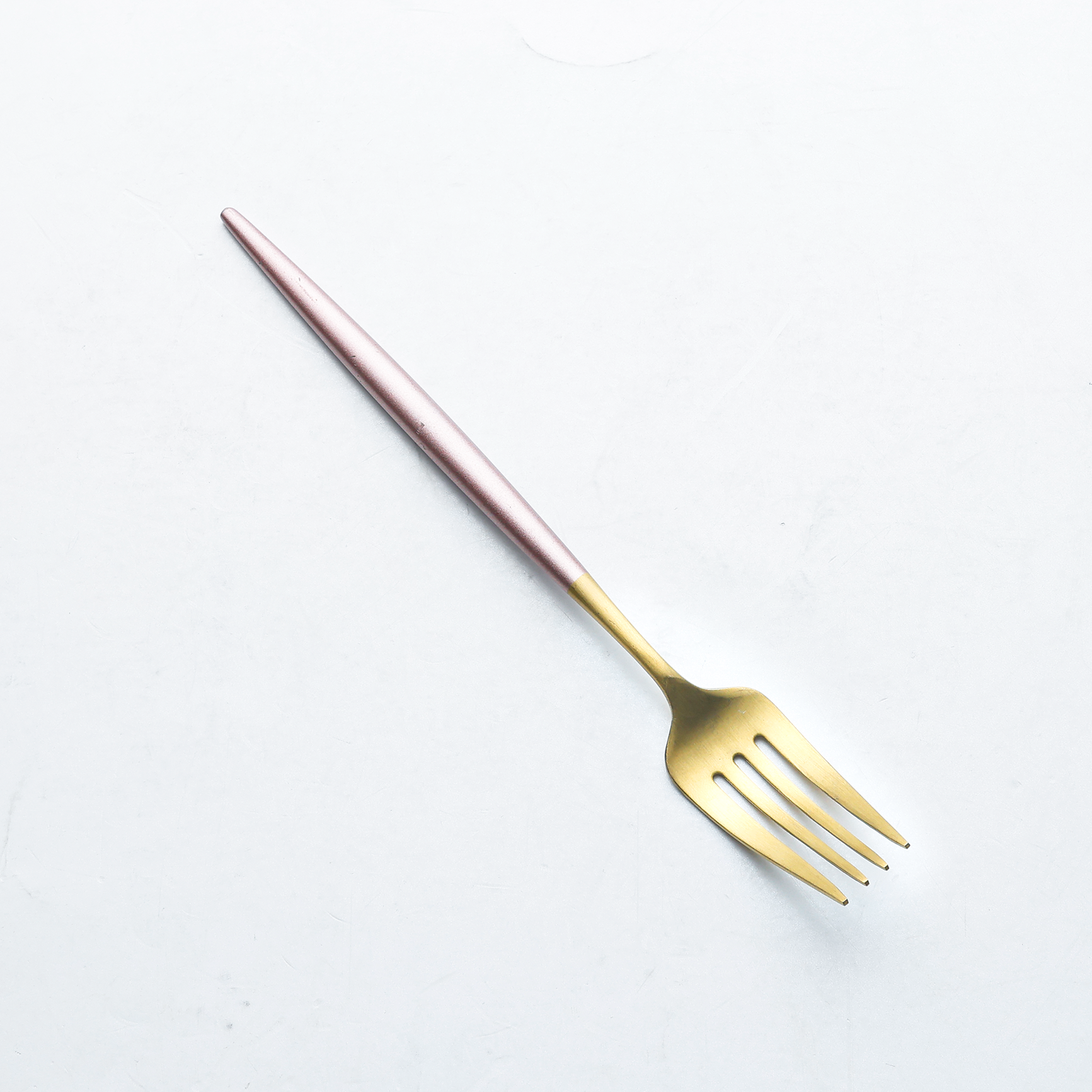 DINNER FORK (PINK WITH GOLD)