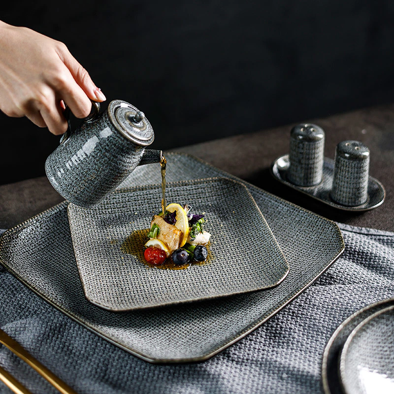 Prague Collection - 2022 New Design Luxury Grey Porcelain Dinnerware Sets For Hotel, Restaurant, Event...