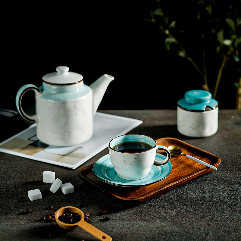 Urban Collection -Unique Blue Speckle Handmade Glazed Design Porcelain Dinnerware Sets For Hotel, Restaurant, Event...