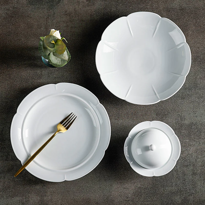 Girassol Collection - 2023 New Design White  Porcelain Dinnerware For Hotel, Restaurant, Event...