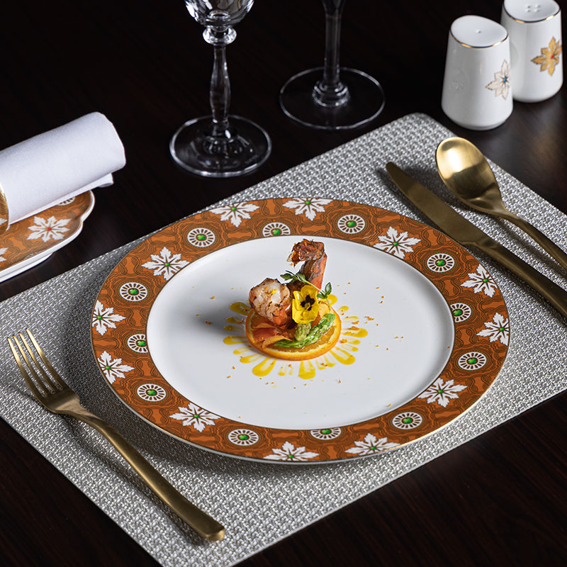 Glisten Collection -2023 New Design White  Bone China Dinnerware For Hotel, Restaurant, Event.