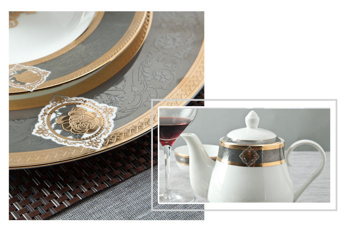 Royal Style Decal Fine Bone china Dinnerware sets