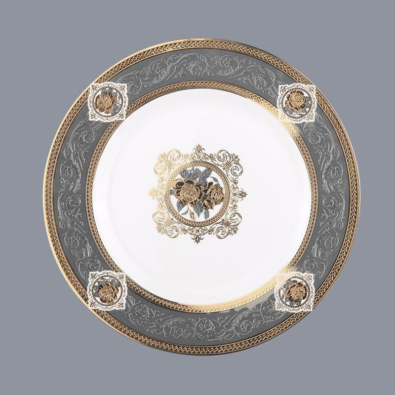 Royal Style Decal Porcelain Fine Bone china Dinnerware for Hotel - TD12-3
