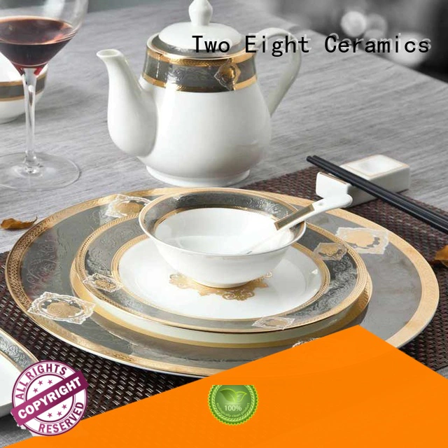 Two Eight royal restaurant dishes wholesale factory price for restaurant