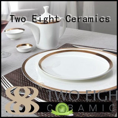 rose fresh fine white porcelain dinnerware modern Two Eight company