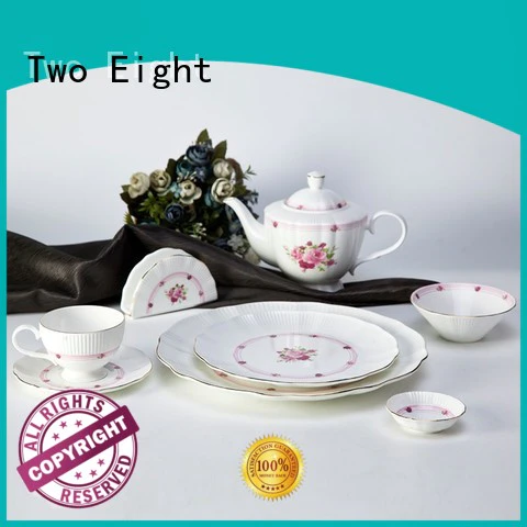 Two Eight decal fine bone china dinnerware supplier for dinner