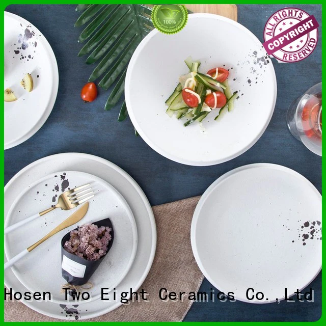 golden high quality porcelain dinnerware customized for kitchen Two Eight