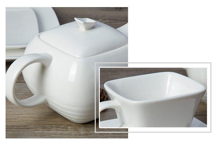 Two Eight irregular french white porcelain dinnerware series for hotel-1