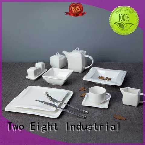 Two Eight color contemporary royal white porcelain tableware meng