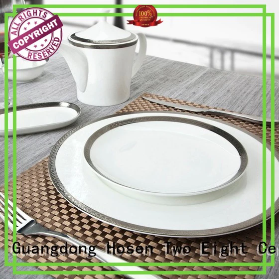 Two Eight contemporary fine bone china dinnerware wholesale for teahouse