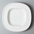Two Eight rim small white porcelain plates from China for home