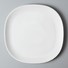 Two Eight rim small white porcelain plates from China for home