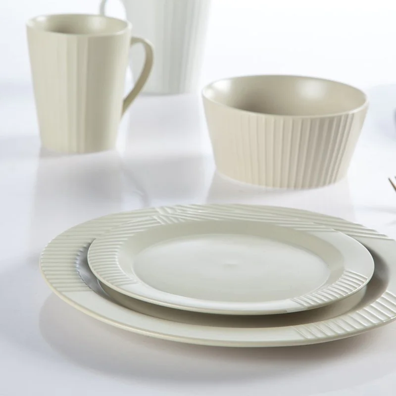 Elegant Style German Embossed Vintage Porcelain Dinnerware Sets for Hotel- TC12