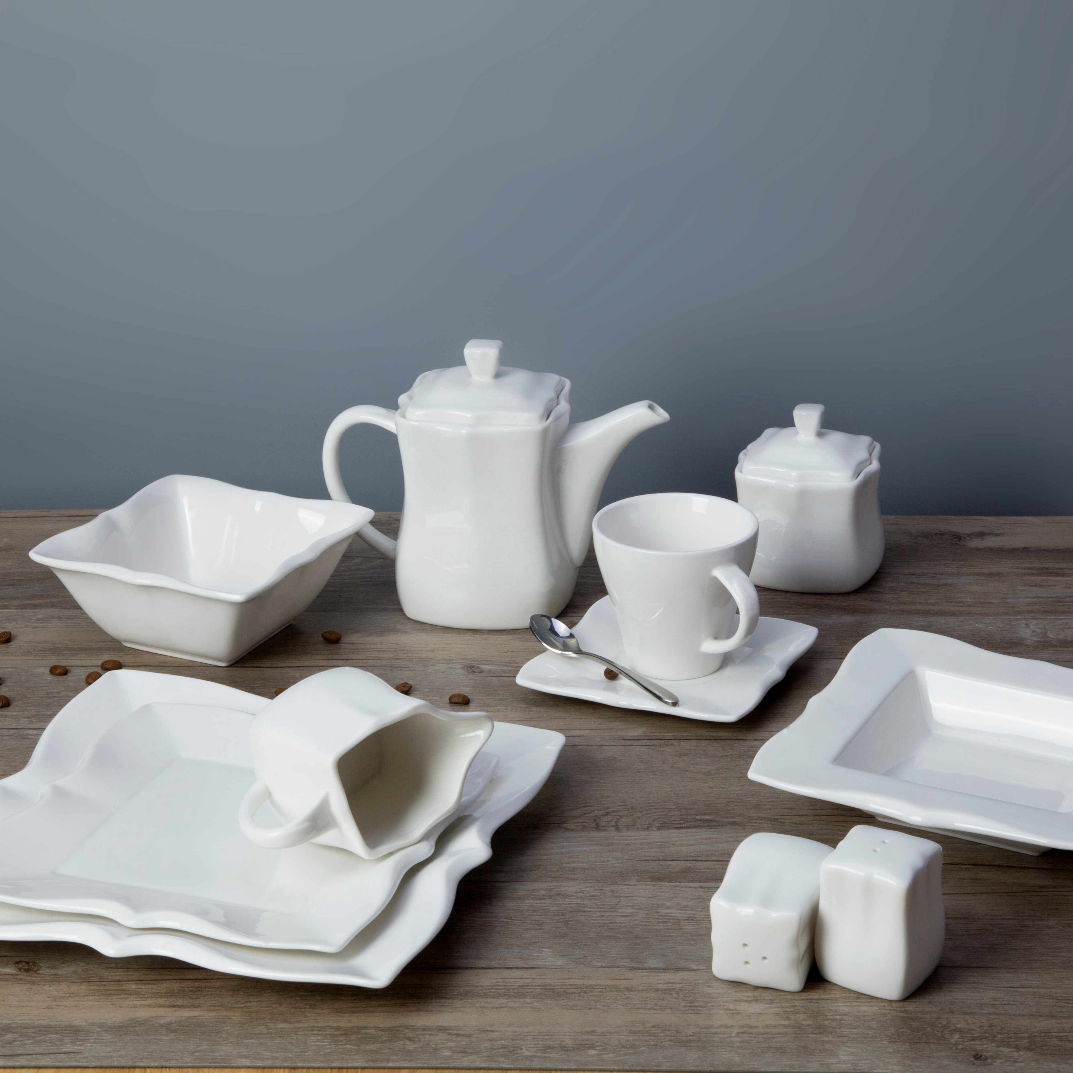 White square restaurant plates dinnerware sets - TW31