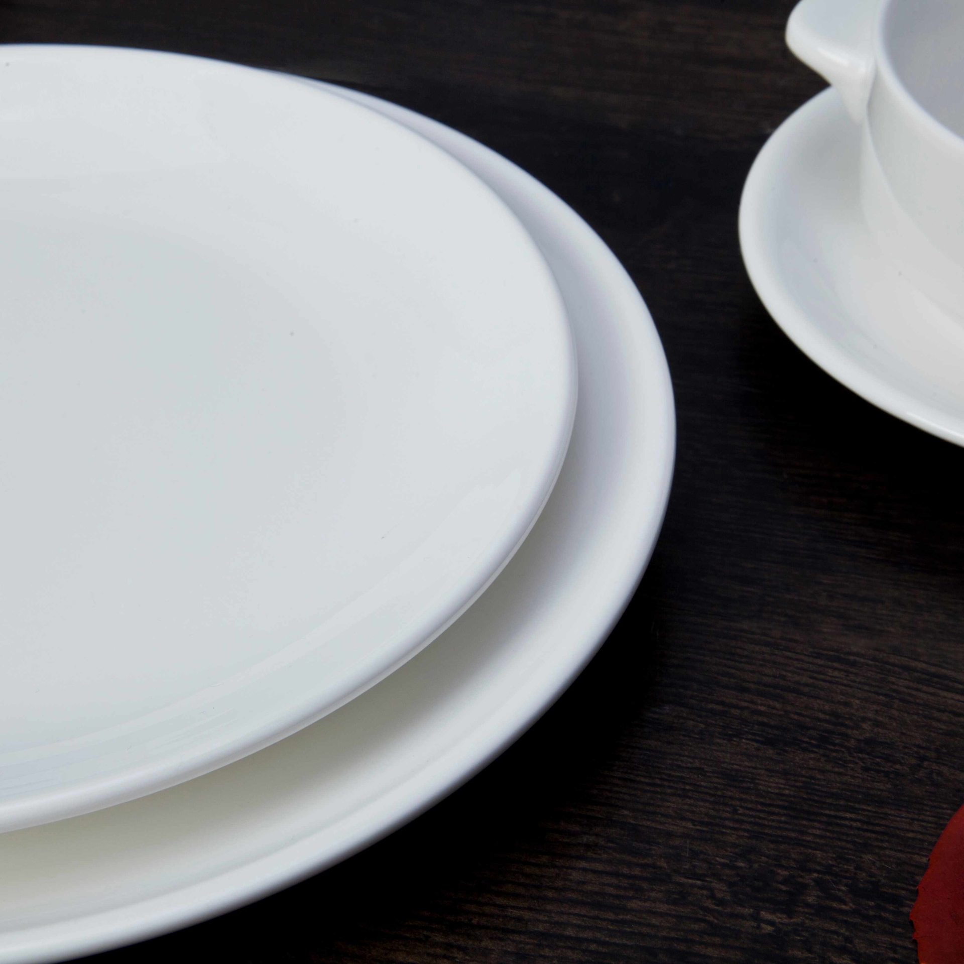 8 piece restaurant white dinnerware - TW30