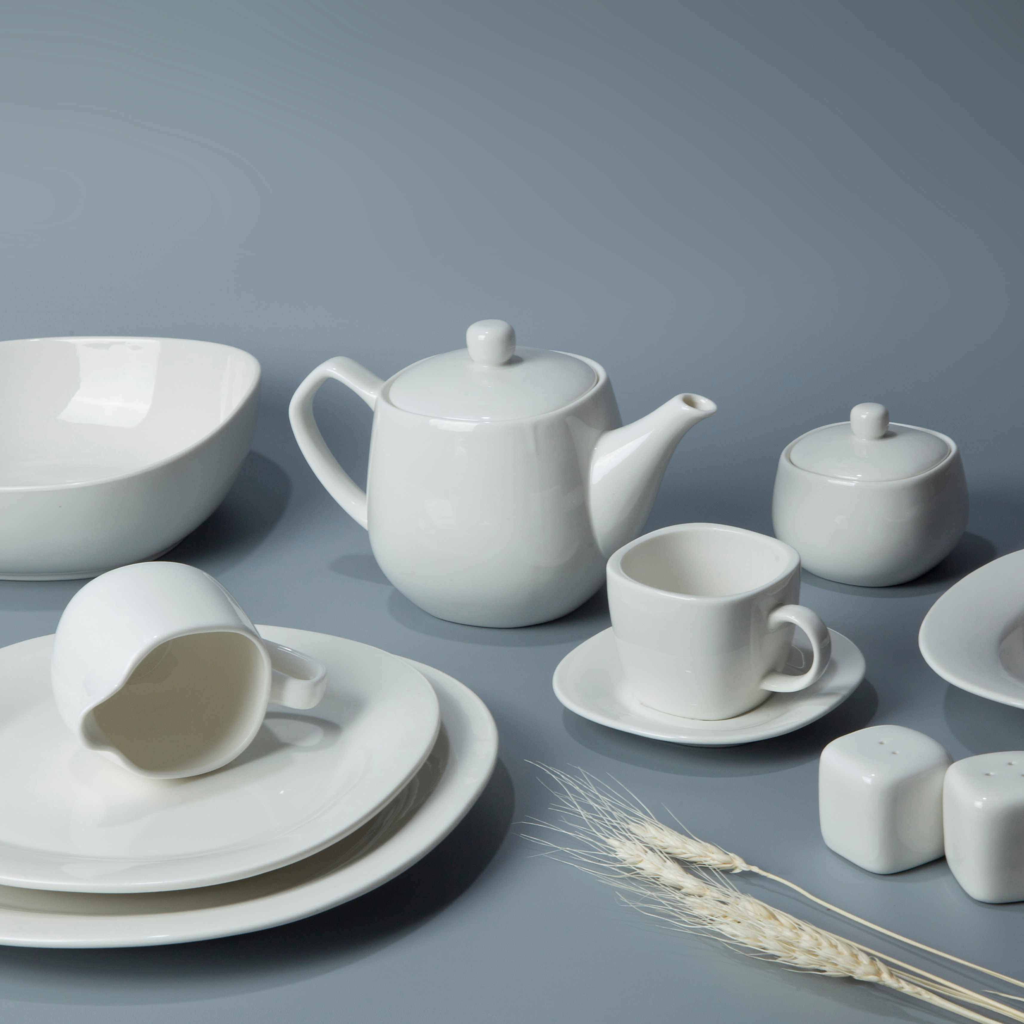 Two Eight White ceramic dinnerware set - YI XIN SERIES White Porcelain Dinner Set image14