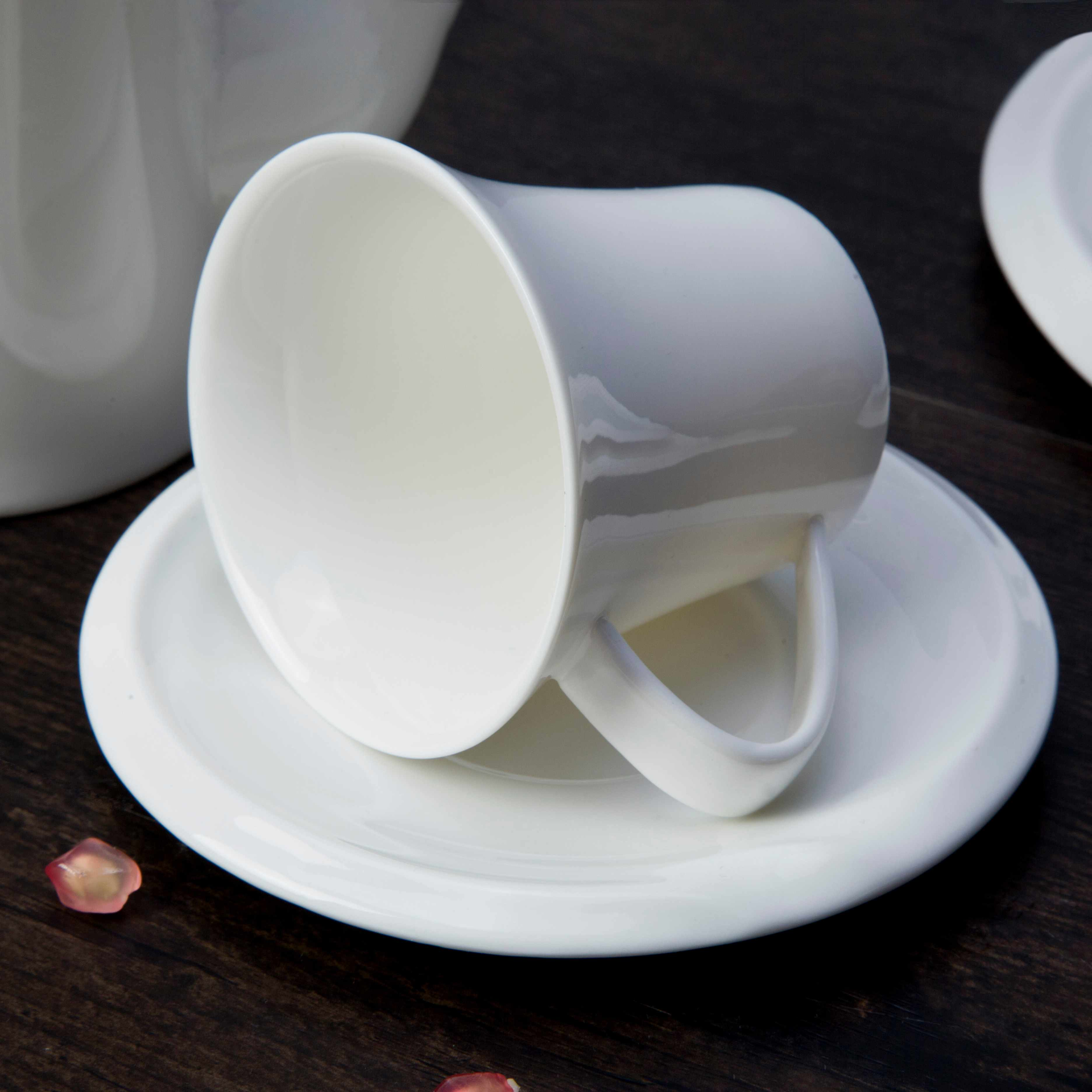 12 piece restaurant white porcelain dinner plates bulk - TW26