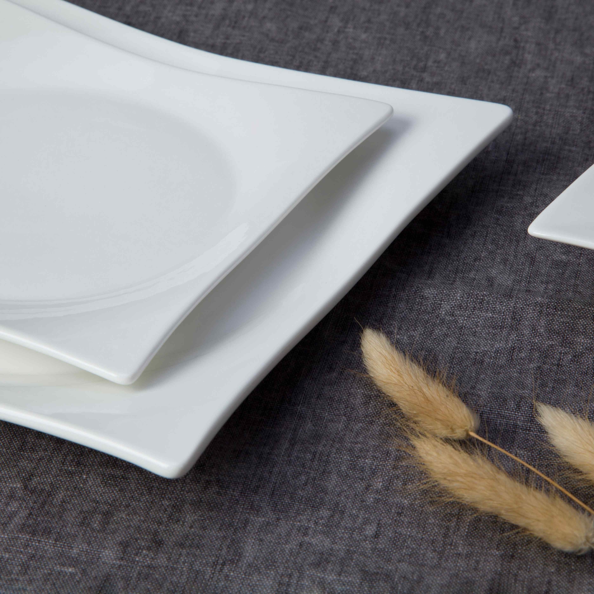 Ivory white ceramic dinnerware set -  TW21