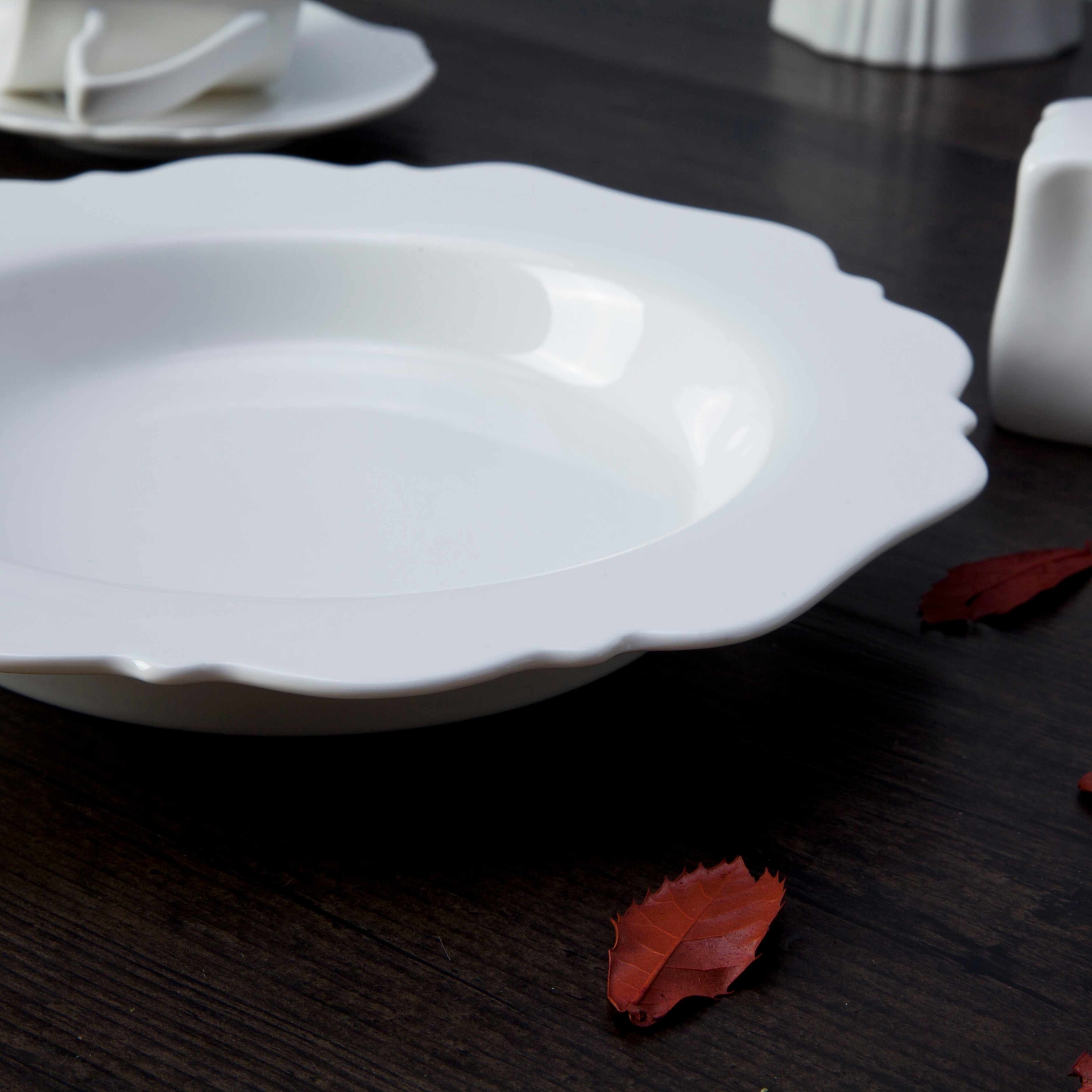 Unbreakable White Ceramic Dinnerware Set - TW19