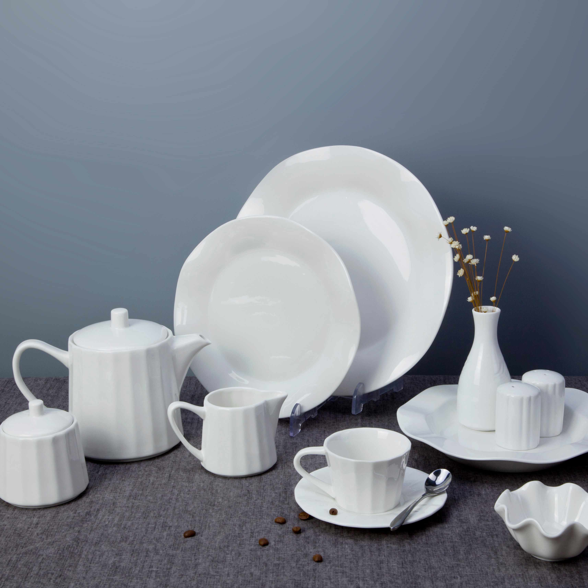 Restaurant Modern White Porcelain Dinnerware - TW17