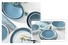 16 piece porcelain dinner set color navy plate mixed Two Eight