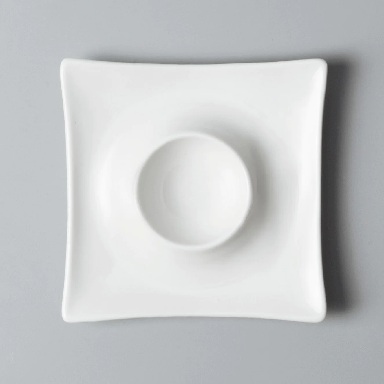 Two Eight casual off white porcelain dinnerware customized for hotel