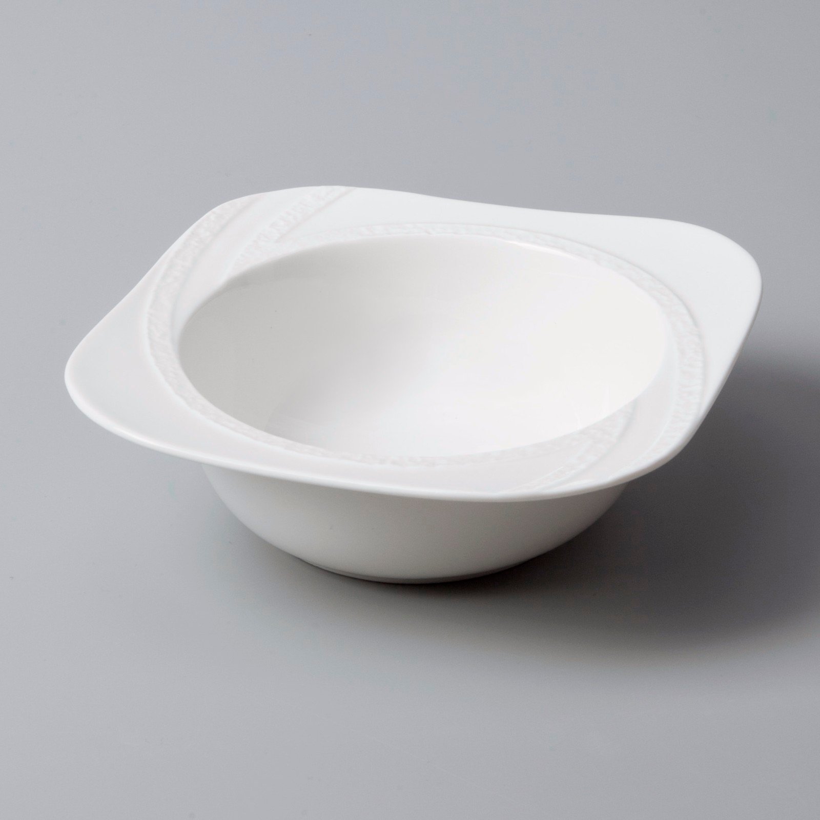 Two Eight rim white bone china dinnerware from China for bistro-4