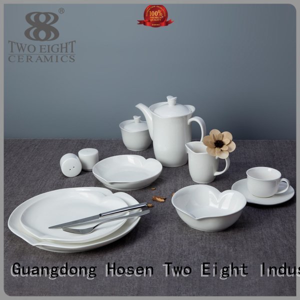 Hot white porcelain tableware bistro white dinner sets royal Two Eight
