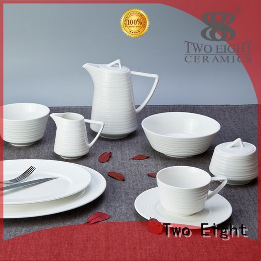 casual porcelain bistro dinner Two Eight white dinner sets