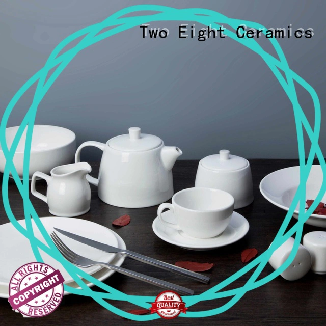 Two Eight rim white dinnerware sets for 8 directly sale for kitchen