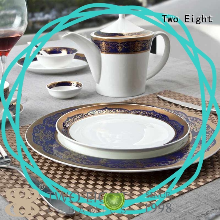 dark best porcelain dinnerware sets factory price for bistro Two Eight