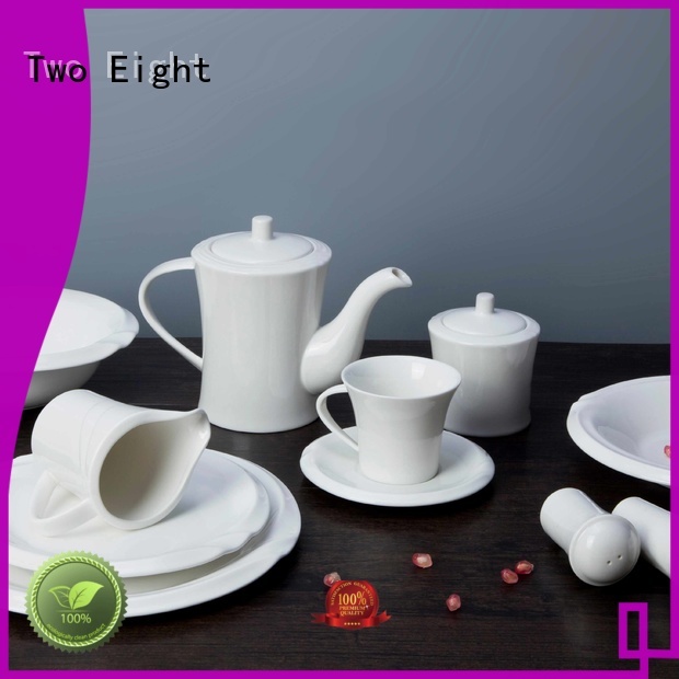 Two Eight smooth restaurant porcelain dinnerware directly sale for hotel
