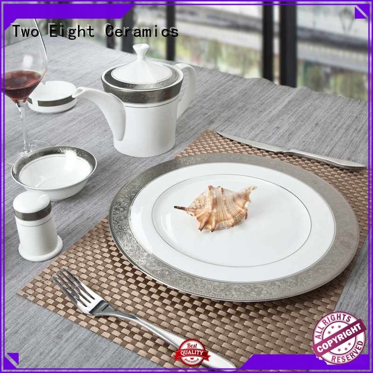 Two Eight blue restaurant tableware wholesale for hotel