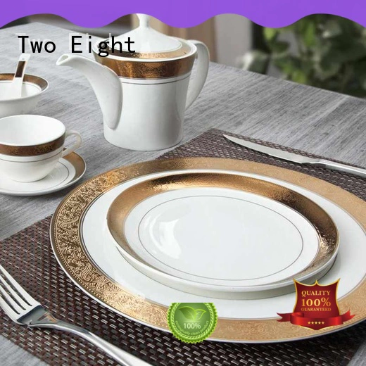 Two Eight decal discount restaurant dinnerware factory price for kitchen