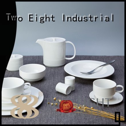 Two Eight Brand embossed wang fashion white dinner sets