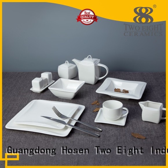 plate modern irregular white porcelain tableware Two Eight manufacture