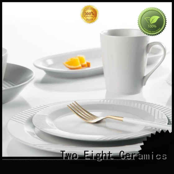 Two Eight smooth black porcelain dinnerware solid for hotel