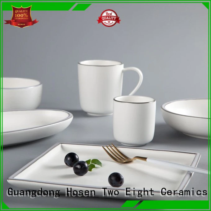 classic cream porcelain dinnerware customized for kitchen