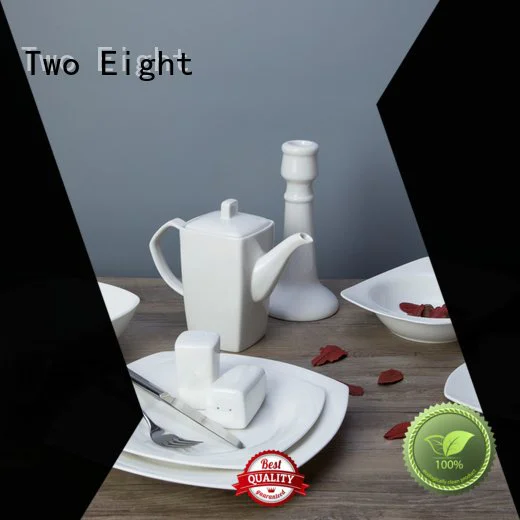 Two Eight restaurant modern bing white porcelain tableware plate