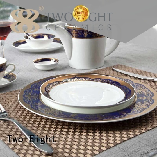 fine white porcelain dinnerware style casual Two Eight Brand company