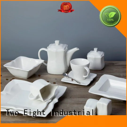 white porcelain tableware plate Two Eight Brand white dinner sets