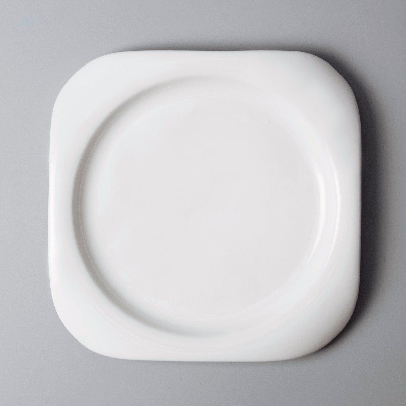 smooth small white porcelain plates from China for home-3