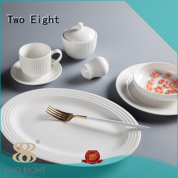 white porcelain tableware glaze white white dinner sets Two Eight Brand